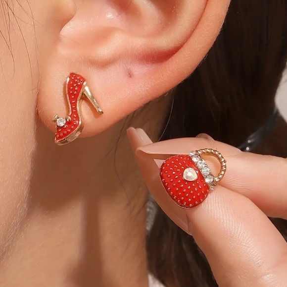 Jewelry - Red Purse and Heels Earrings